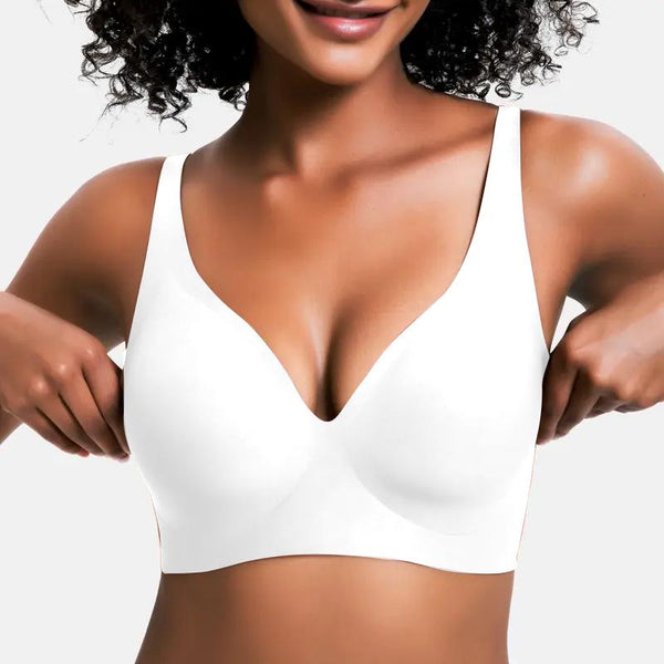 Wireless Comfy Push Up Bra — White
