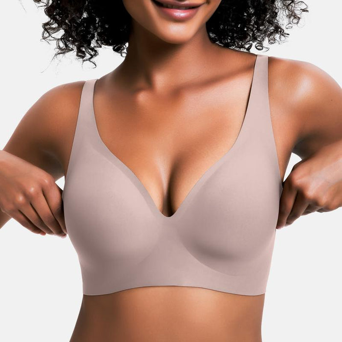 Wireless Comfy Push Up Bra — Gray
