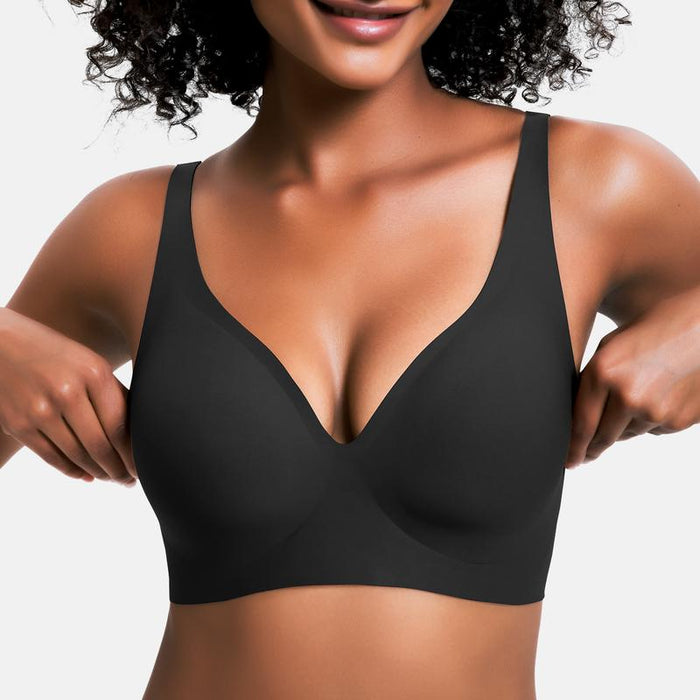Wireless Comfy Push Up Bra — Black