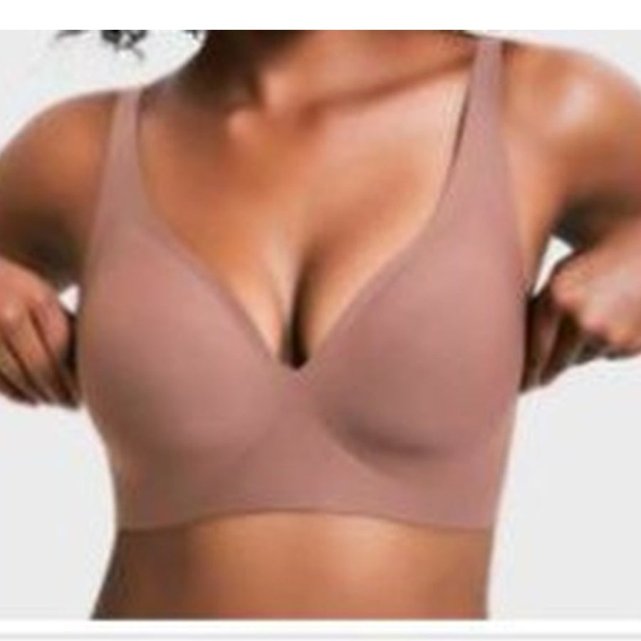 Wireless Comfort Push-Up Bra worn under a close-fitting top